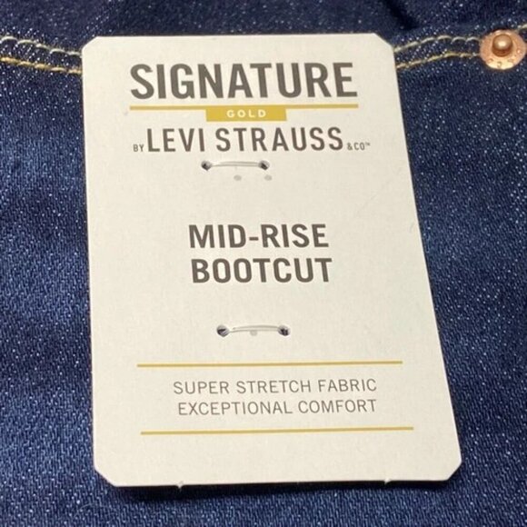 Levi Signature Gold Jeans Women's 26L Dark Denim Mid Rise Bootcut (38x34) NWT - Picture 12 of 12